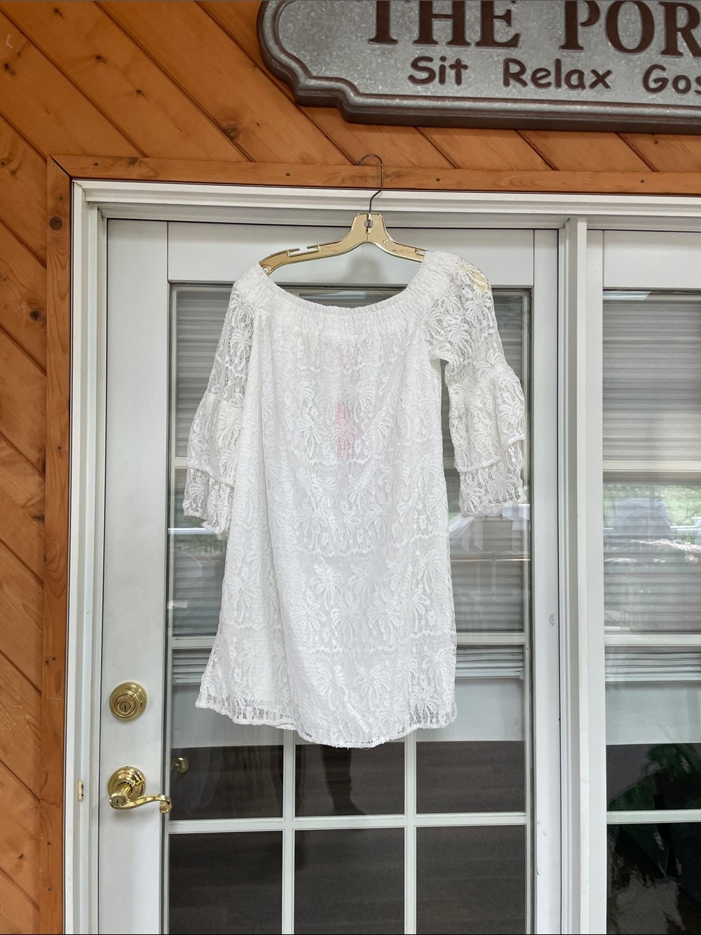 Lilly Pulitzer White Lace Off-Shoulder Dress